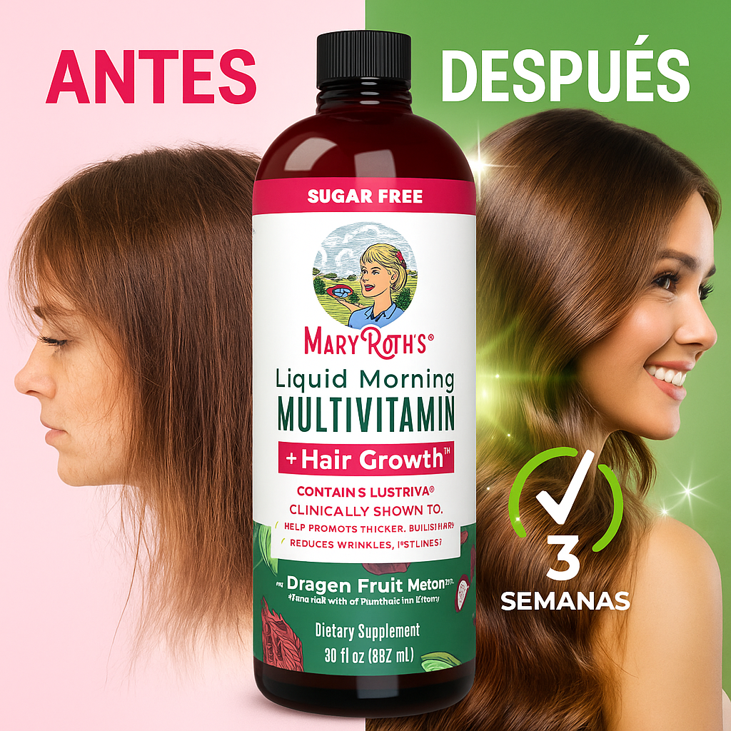 Dragonfruit Multivitamínico Líquido - Cabello, Piel y Uñas Radiantes en 3 Semanas