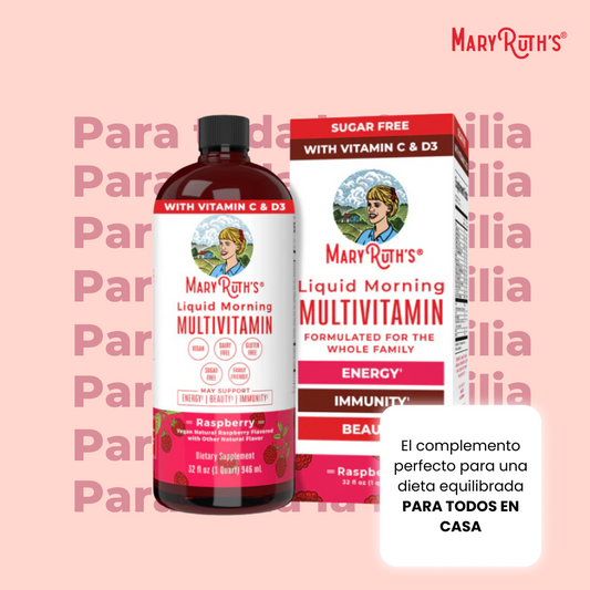 M A R Y R U T H ' S R A S P B E R R Y El Multivitamínico Líquido que Tu Cuerpo Estaba Pidiendo
